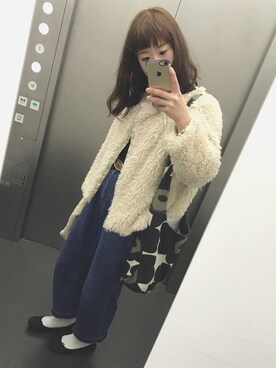 「A（エィス）のアイテム（その他アウター）」を使った、ぴっぴさん（レディース・153cm）の冬コーディネート