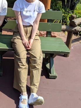 「アイテム（チノパンツ）」を使った、ぴっぴさん（レディース・153cm・20代）の夏コーディネート