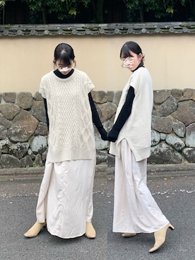 「2021年」｜「アイテム（ワンピース/ドレス）」を使った、ぴっぴさん（レディース・155cm）の冬コーディネート