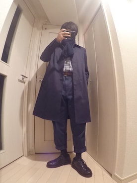 「Factorie（ファクトリエ）のアイテム」を使った、けんとさん（メンズ・166cm）の冬コーディネート