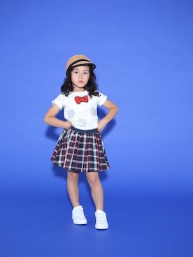 「MR（まる）のアイテム（帽子）」を使った、Wonder apartmentさん（キッズ・100cm）の春コーディネート