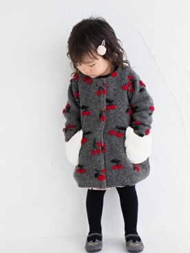 「アイテム（タイツ/ストッキング、ブルー系）」を使った、Wonder apartmentさん（キッズ・90cm）の秋コーディネート