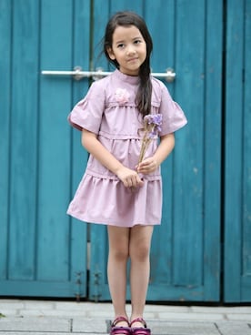 「plume blanche（プリュムブランシュ）のアイテム（ワンピース/ドレス）」を使った、Wonder apartmentさん（キッズ・110cm）の夏コーディネート