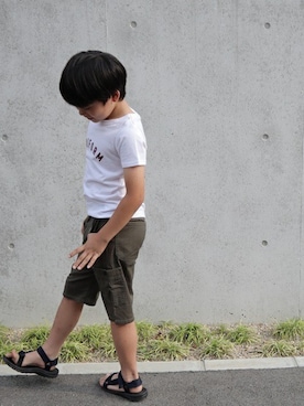 「L.COPECK（エルコペック）のアイテム（パンツ）」を使った、Wonder apartmentさん（キッズ・130cm）の夏コーディネート