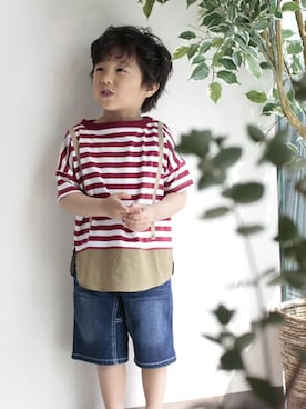 「L.COPECK（エルコペック）のアイテム（パンツ）」を使った、Wonder apartmentさん（キッズ・110cm）の夏コーディネート
