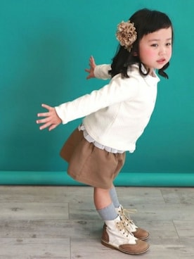「L.COPECK（エルコペック）のアイテム（パンツ）」を使った、Wonder apartmentさん（キッズ・97cm）の春コーディネート