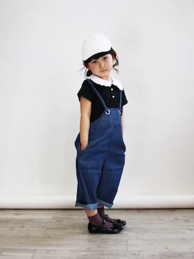 「L.COPECK（エルコペック）のアイテム（サロペット/オーバーオール）」を使った、Wonder apartmentさん（キッズ・110cm）の春コーディネート