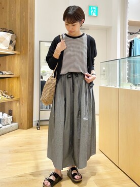 「URBAN RESEARCH DOORS（アーバンリサーチドアーズ）のペーパープレーンショルダーバッグ（ショルダーバッグ）」を使った、yokoo さん（レディース・156cm）の夏コーディネート