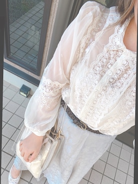 「one after another NICE CLAUP（ワンアフターアナザーナイスクラップ）のレース＆レオパードバレエシューズ（バレエシューズ）」を使った、mi⑅⑅さん（レディース・154cm）の秋コーディネート