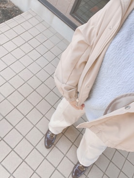 「one after another NICE CLAUP（ワンアフターアナザーナイスクラップ）のアイテム（マウンテンパーカー）」を使った、mi⑅⑅さん（レディース・154cm）の冬コーディネート