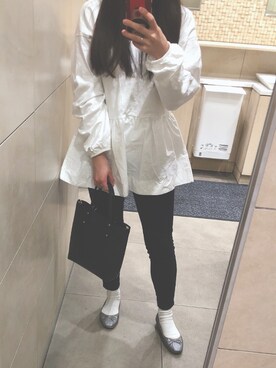 「DISCOAT（ディスコート）のバレーシューズ（バレエシューズ）」を使った、tomomi さん（レディース・151cm）の春コーディネート
