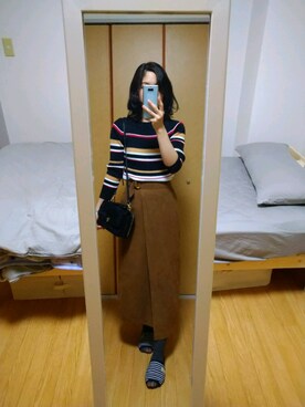 「grandfleur（グランドフルール）のアイテム」を使った、stm11yzさん（レディース・161cm）の冬コーディネート