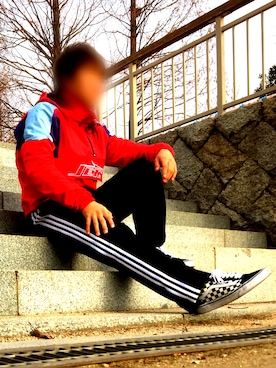 「アイテム（スリッポン、その他）」を使った、RYUさん（メンズ・168cm）の冬コーディネート