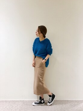 「Te chichi TERRASSE」｜「アイテム（スニーカー）」を使った、RISA HARADAさん（レディース・165cm）の秋コーディネート