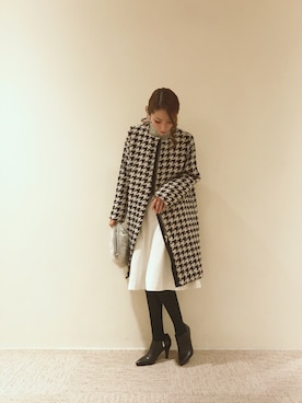 「Te chichi（テチチ）のアイテム（ブーティ）」を使った、RISA HARADAさん（レディース・165cm）の秋コーディネート