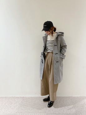 「Te chichi TERRASSE（テチチテラス）のアイテム（ダッフルコート）」を使った、RISA HARADAさん（レディース・165cm）の冬コーディネート
