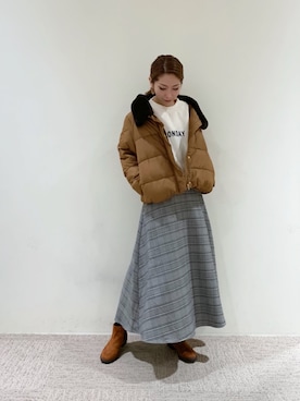 RISA HARADAさん（レディース・165cm）の冬コーディネート