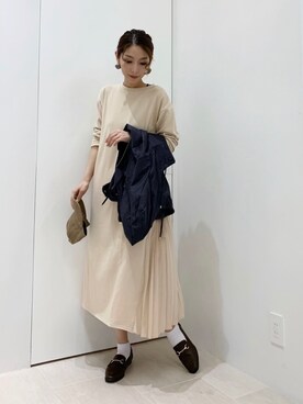 「秋のマイ旬スタイル」｜「アイテム（マウンテンパーカー）」を使った、RISA HARADAさん（レディース・165cm）の秋コーディネート