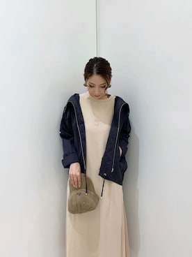 「秋のマイ旬スタイル」｜「アイテム（マウンテンパーカー）」を使った、RISA HARADAさん（レディース・165cm）の秋コーディネート