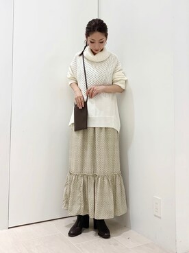 RISA HARADAさん（レディース・165cm）の冬コーディネート