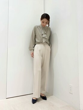 「Te chichi TERRASSE」｜「アイテム（バレエシューズ）」を使った、RISA HARADAさん（レディース・165cm）の冬コーディネート