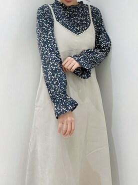 「Te chichi TERRASSE」｜「アイテム（ワンピース/ドレス）」を使った、RISA HARADAさん（レディース・165cm）の冬コーディネート