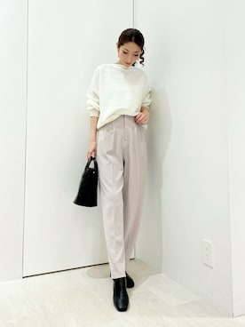 「Te chichi TERRASSE」｜「アイテム（パンツ）」を使った、RISA HARADAさん（レディース・165cm）の春コーディネート