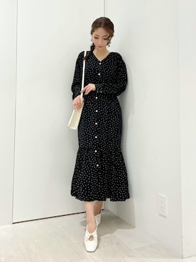 「Te chichi TERRASSE」｜「アイテム（ワンピース/ドレス）」を使った、RISA HARADAさん（レディース・165cm）の春コーディネート