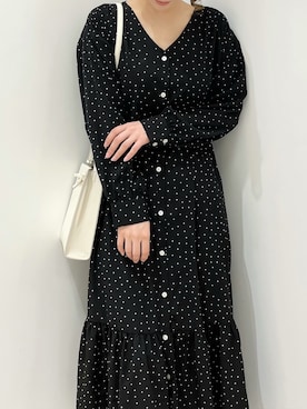 「Te chichi TERRASSE」｜「アイテム（ワンピース/ドレス）」を使った、RISA HARADAさん（レディース・165cm）の春コーディネート