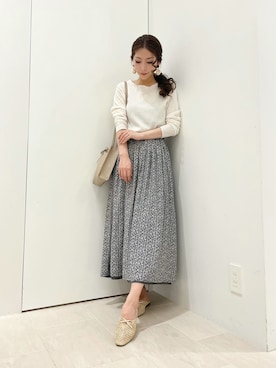 「Te chichi TERRASSE」｜「アイテム（その他）」を使った、RISA HARADAさん（レディース・165cm）の夏コーディネート