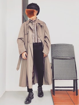 「no brand（ノーブランド）のアイテム（ダウンジャケット/コート）」を使った、Edo.さん（メンズ・162cm）の冬コーディネート