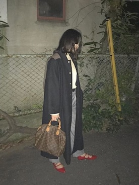 「LouisVuitton」｜「アイテム（その他アウター）」を使った、Sariさん（レディース・160cm）の冬コーディネート