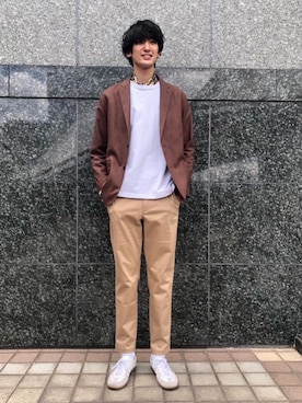 「green label relaxing（グリーンレーベルリラクシング）のアイテム」を使った、よしださん（メンズ・188cm）の春コーディネート