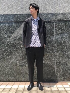 「green label relaxing（グリーンレーベルリラクシング）のアイテム」を使った、よしださん（メンズ・188cm）の夏コーディネート