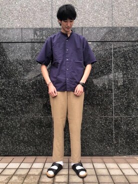 「green label relaxing（グリーンレーベルリラクシング）のアイテム」を使った、よしださん（メンズ・188cm）の夏コーディネート