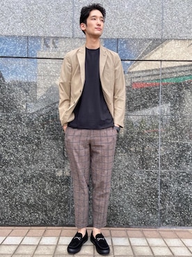 「green label relaxing（グリーンレーベルリラクシング）のアイテム」を使った、よしださん（メンズ・188cm）の夏コーディネート