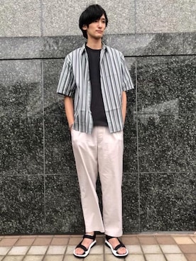 「green label relaxing（グリーンレーベルリラクシング）のアイテム」を使った、よしださん（メンズ・188cm）の夏コーディネート