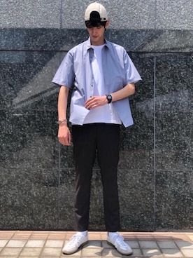 「green label relaxing（グリーンレーベルリラクシング）のアイテム」を使った、よしださん（メンズ・188cm）の夏コーディネート