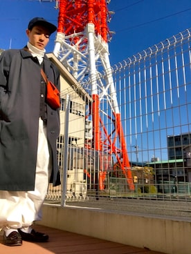 「UNIQLO（ユニクロ）のタートルネックT（長袖）（Tシャツ/カットソー）」を使った、POLER ボーイさん（メンズ・170cm）の冬コーディネート