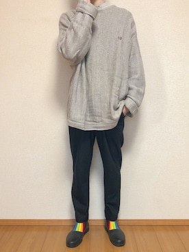 「秋のマイ旬スタイル」｜「アイテム（レインシューズ）」を使った、KOBAさん（メンズ・178cm）の秋コーディネート