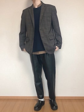 「STUDIOUS(ステュディオス)のアイテム(ベスト)」を使った、KOBAさん(メンズ・178cm)の秋コーディネート