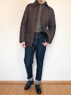 「LAVENHAM（ラベンハム）のアイテム（その他アウター）」を使った、KOBAさん（メンズ・178cm）の冬コーディネート