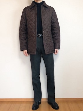 「LAVENHAM（ラベンハム）のアイテム（その他アウター）」を使った、KOBAさん（メンズ・178cm）の冬コーディネート