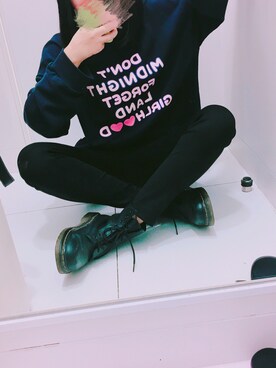 「chuu（チュー）のアイテム（パーカー）」を使った、BiiBiuBiuBiu0924さん（レディース・168cm）の秋コーディネート