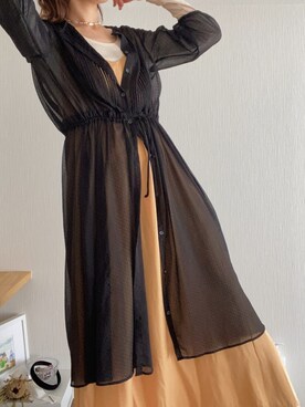 「UNIQLO（ユニクロ）のアイテム（ワンピース/ドレス、オレンジ系）」を使った、gggさん（レディース・164cm）の春コーディネート