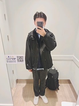 「ADAM ET ROPE'（アダムエロペ）のアイテム（ナイロンジャケット）」を使った、gooさん（メンズ・176cm）の春コーディネート