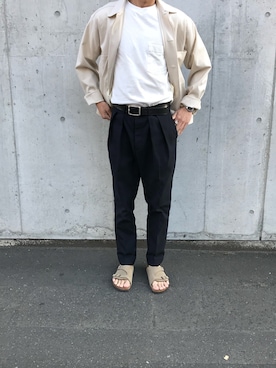 「NEAT（ニート）のアイテム（サロペット/オーバーオール）」を使った、rigaさん（メンズ・173cm）の秋コーディネート