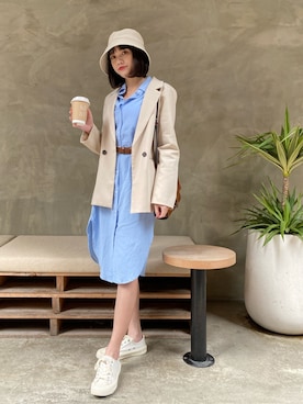 「excelsior」｜Andrea Kuoさん（レディース・160cm）の秋コーディネート