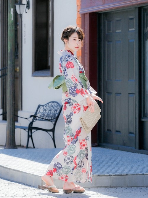 ソウビエン　麻の葉　浴衣 SOUBIEN｜浴衣2点セット レディース(浴衣+帯) | Rakuten Fashion