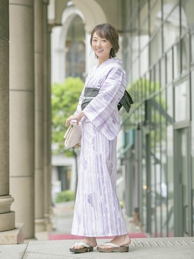 「Macle（マクレ）のアイテム」を使った、SOUBIENさん（レディース・169cm）の夏コーディネート
